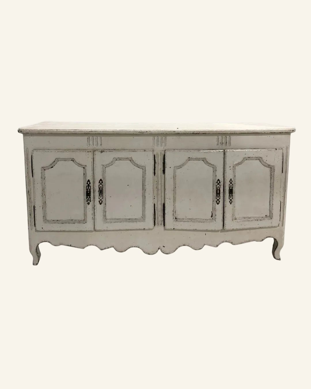 18th Century French Provincial Painted Enfilade Buffet - Drue Bohrer Antiques
