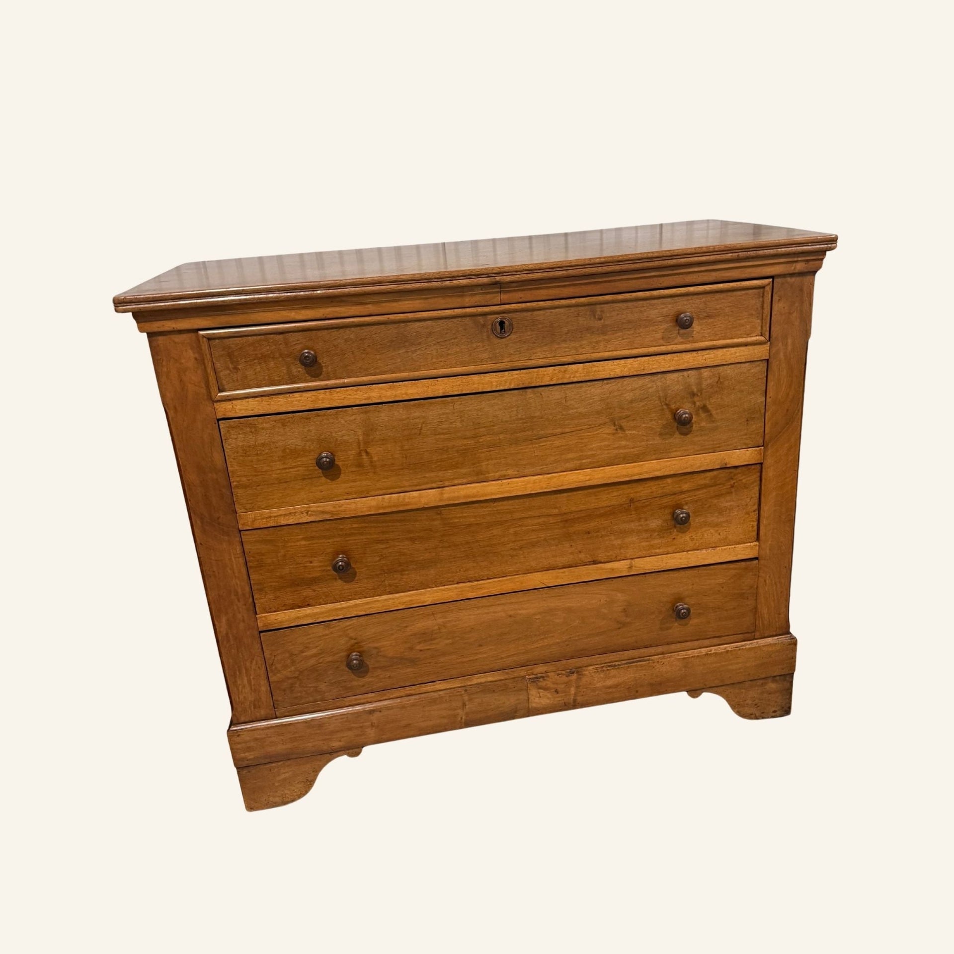 19th Century Louis - Philippe Solid Walnut Chest of Drawers - Drue Bohrer Antiques