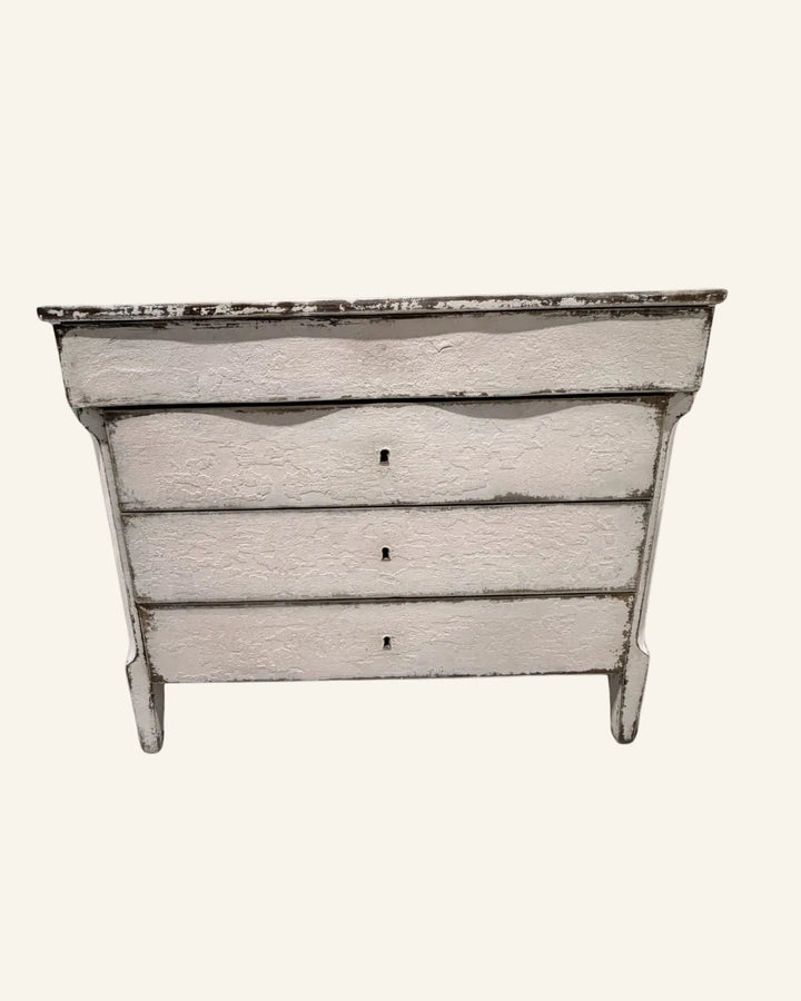 19th Century Spanish Antique Commode in Pink Painted Patina - Drue Bohrer Antiques