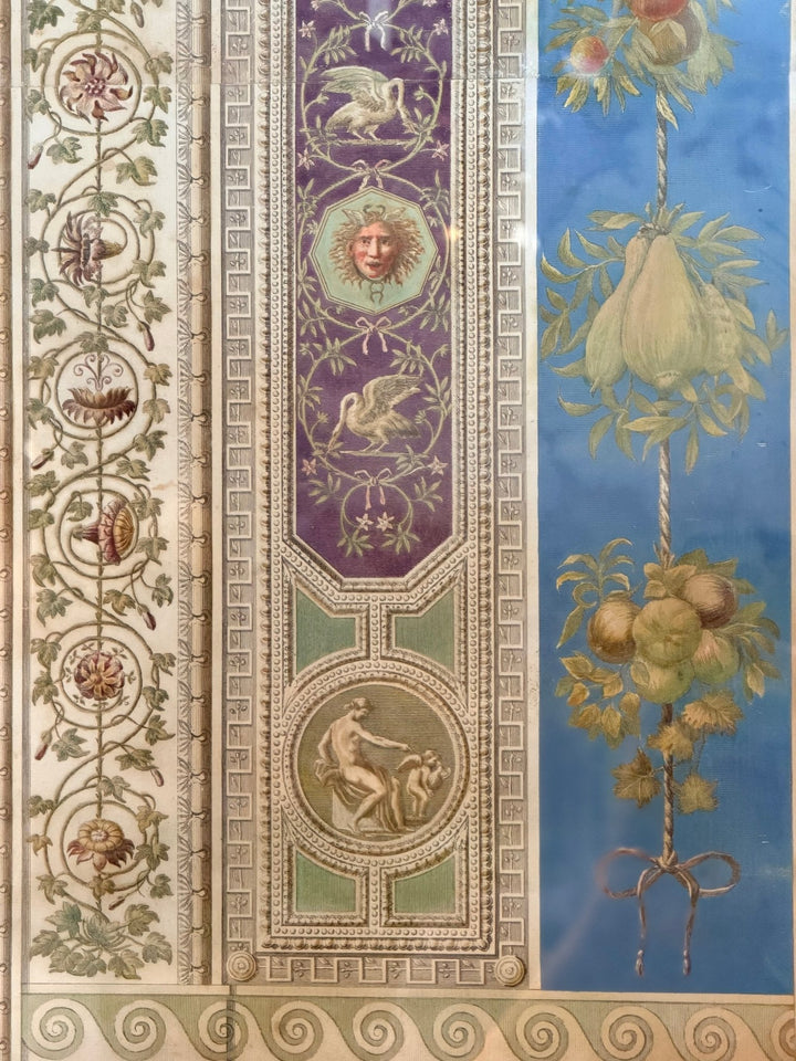 Three Architectural Watercolor Panels from a Seventeenth-Century Neapolitan Villa Naples, Italy - Drue Bohrer Antiques