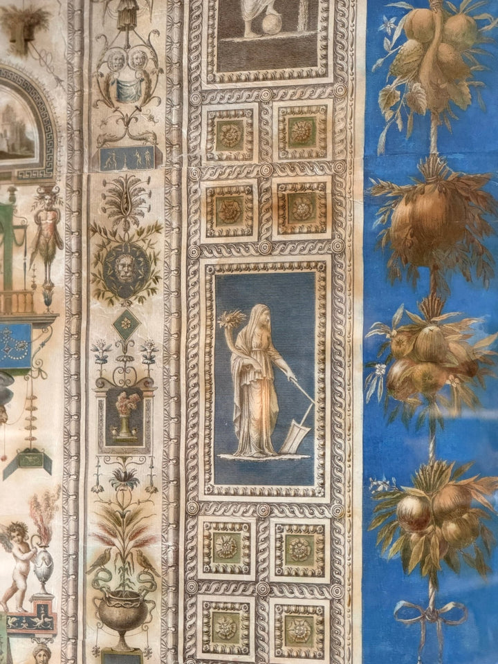 Three Architectural Watercolor Panels from a Seventeenth-Century Neapolitan Villa Naples, Italy - Drue Bohrer Antiques